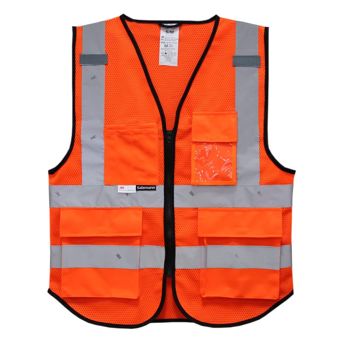 Salzmann Chaleco de Seguridad Multibolsillos | 14 Colores y 5 Tamaños | Hecho con cinta reflectante 3M — view 7