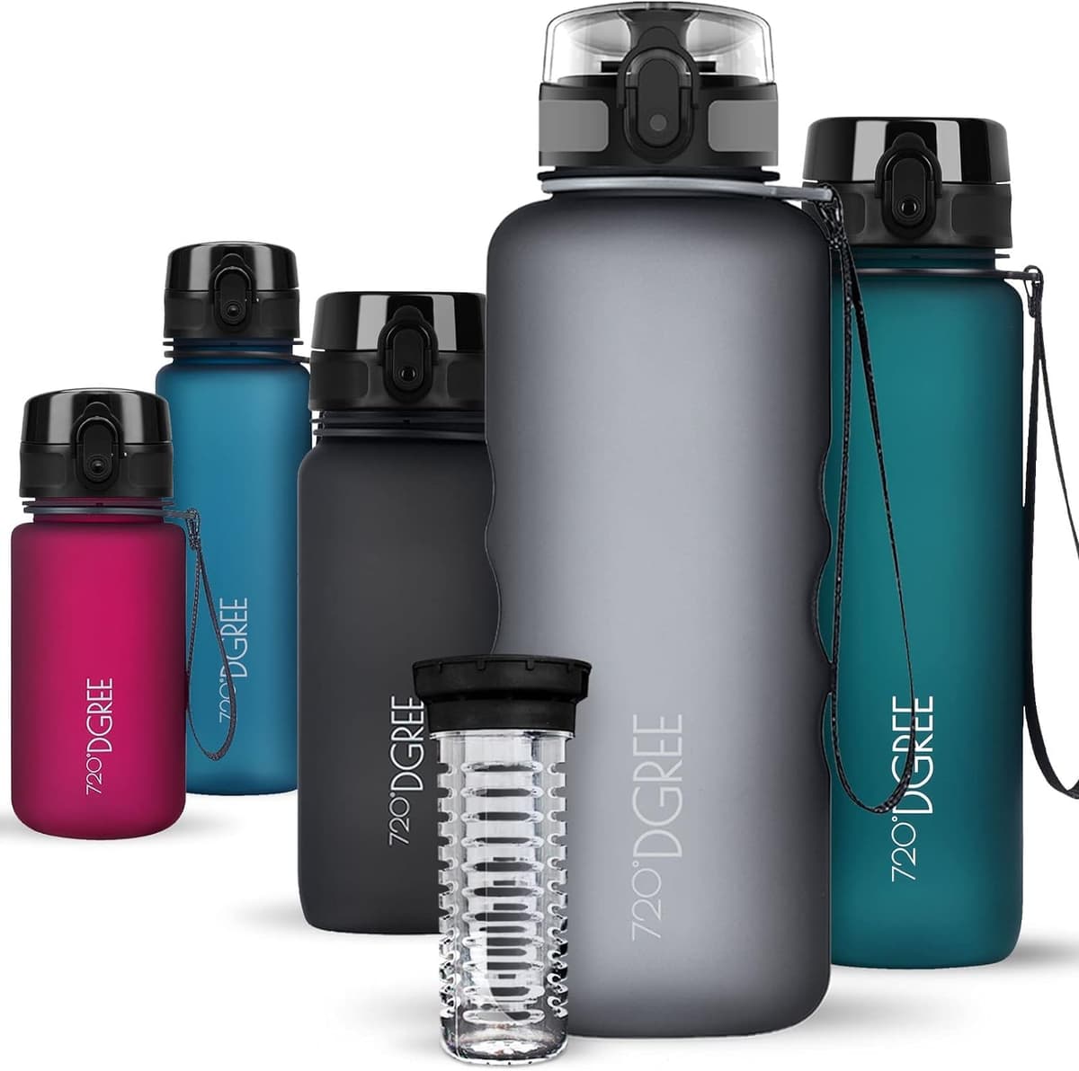 720°DGREE Botella de agua uberBottle – 1,5 litros, 1500ml | Novedosa botella deportiva | Sin BPA | Ideal para niños, fitness, deportes, fútbol, guardería, escuela, pequeños, antigoteo — view 41