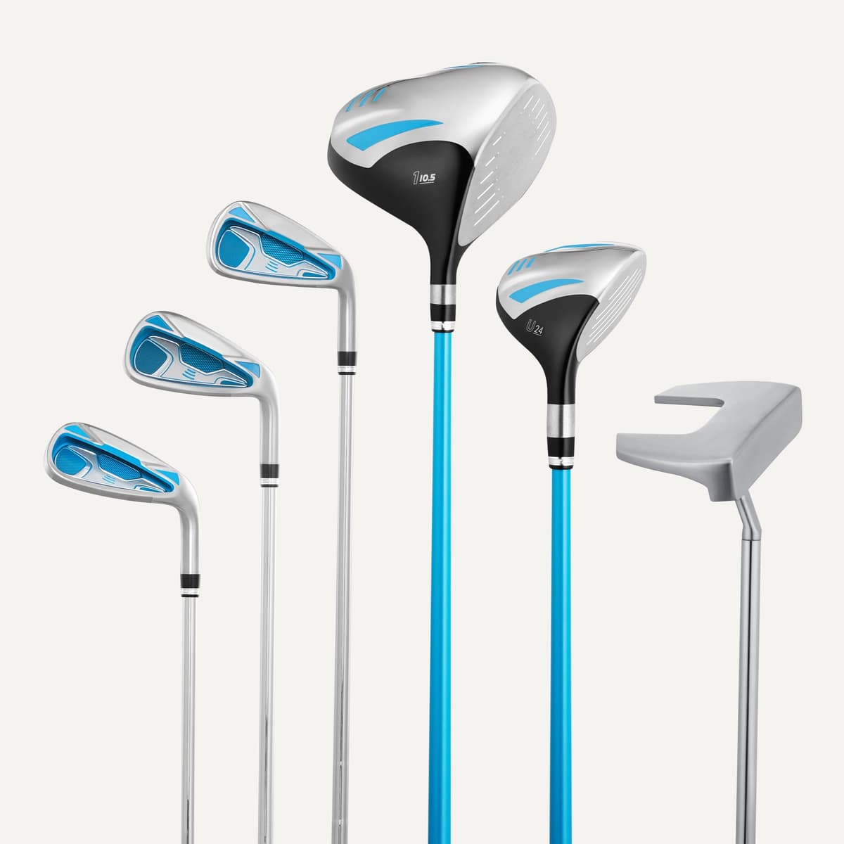 Amazon Basics Juego de Palos de Golf, 6 Piezas con Bolsa de Soporte, Palo con Cara de Gran Tamaño, Centro de Gravedad Bajo — view 4