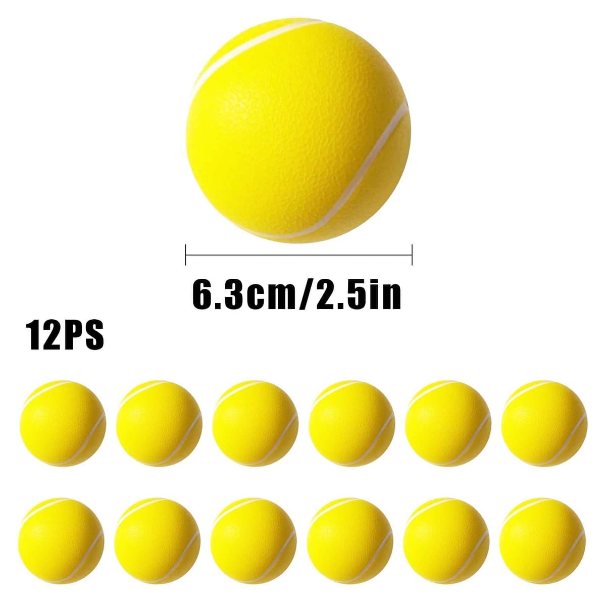 12 Piezas Pelotas Deportivas de Espuma, Pelotas Inflables, Bolas Tenis Espuma — view 2