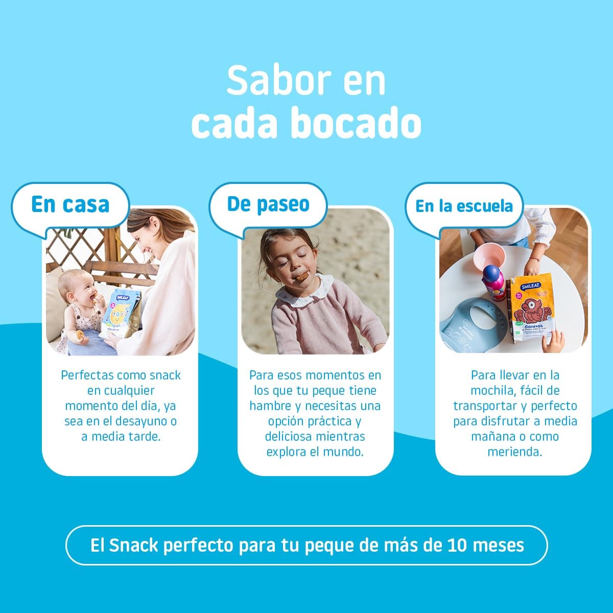 Smileat - Galletas de Espelta y Fruta para Peques 10+ meses - Sin Azúcar Añadido, Con Aceite de Oliva Virgen Extra- Perfectas Como Snack o Merienda - 220g — view 5