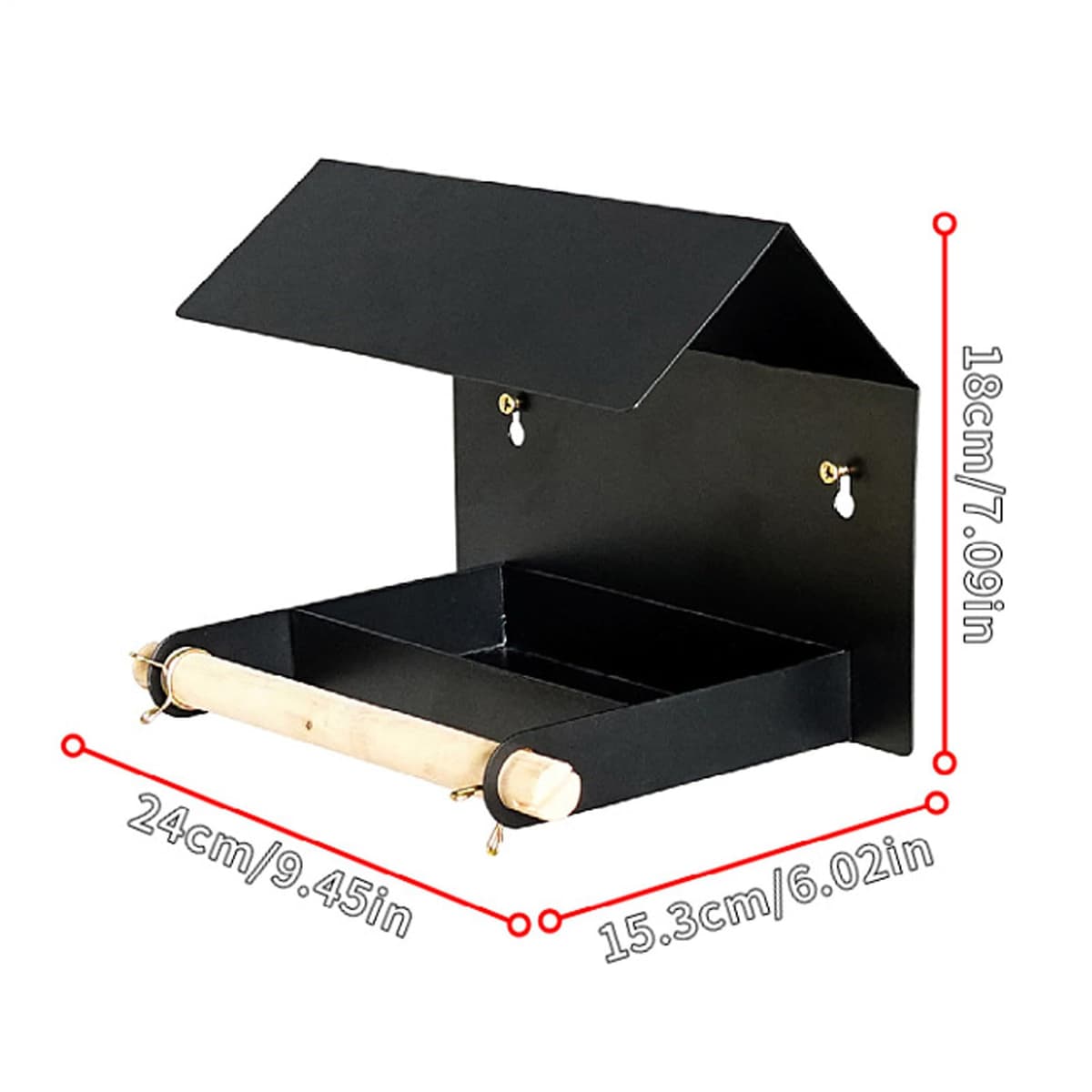 Comederos para Exteriores - de alimentación Impermeable con Visera | Grande para colibríes - para jardín, terraza, Patio, árbol, balcón, campanario gorrión — view 5