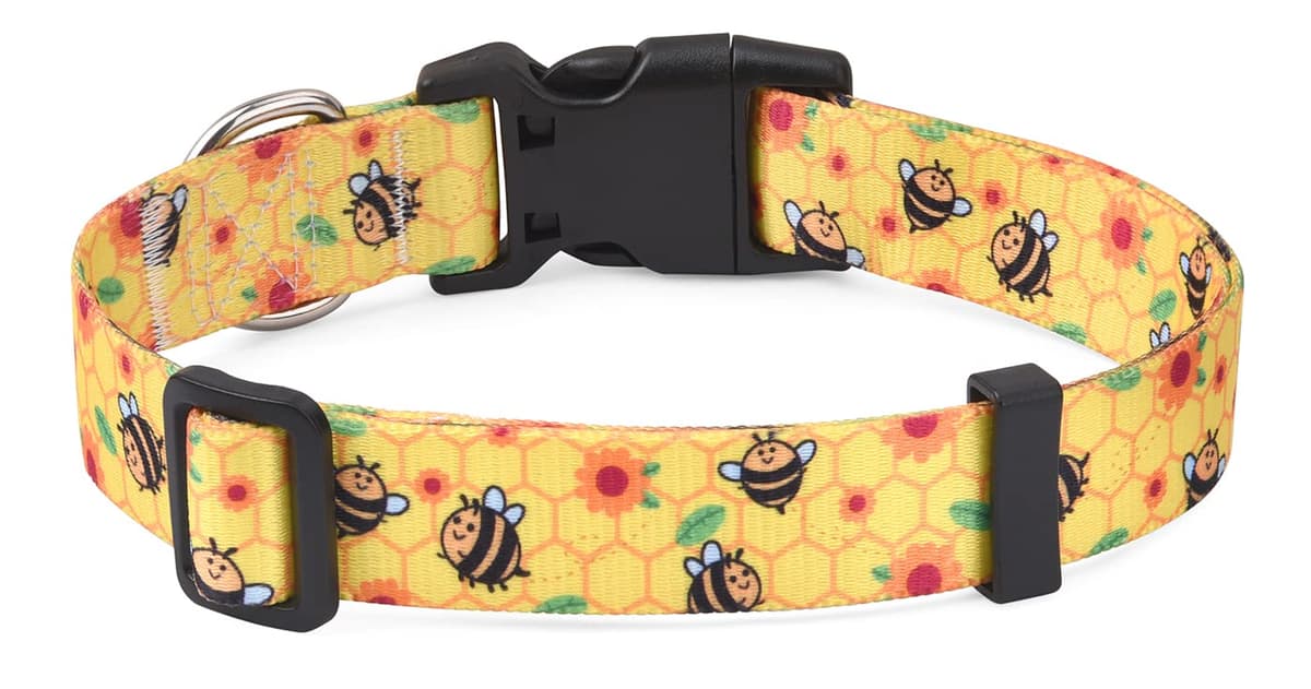 Mihqy Dog Collar for Small Dogs, Cute Small Medium Large Dog Pet Collar, with Floral Patterns, Soft Adjustable for Boy Girl Female Male Puppy Dog Collar(Floral Pink,S) — view 51