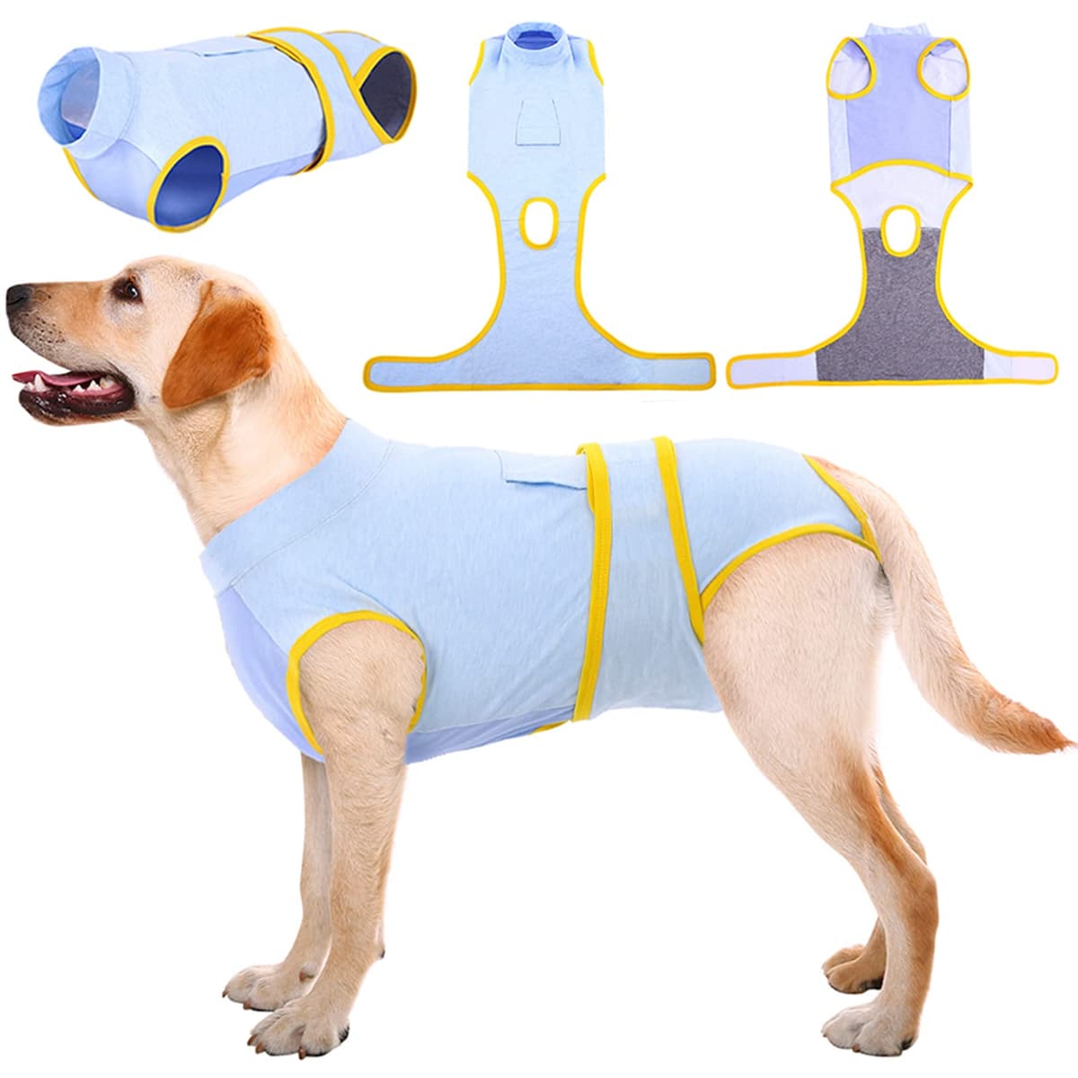 Kuoser Traje de recuperación de Perro para Hombre/Mujer, Camiseta para Cachorros después de la cirugía, Alternativa de Cuello electrónico para Mascotas pequeño, Mediano y Grande — view 19