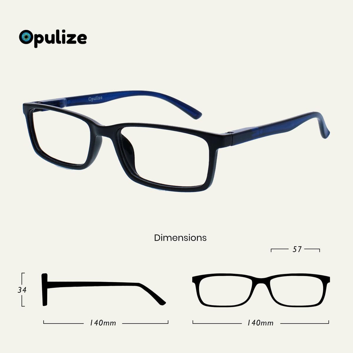 OPULIZE SEE Blue Light Blocking Reading Glasses for Men Women Anti Glare Lenses UV Protection Rectangular, 3 Pack - Black/Brown/Blue — view 9