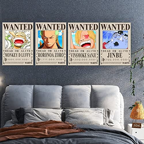 TYZZHOA 15in×11in Anime [OP] Wanted Bounty Posters, New Edition, 10 Straw Hat Pirates Crew Zoro, Sanji, Luffy, a Set of 11PCS — view 5