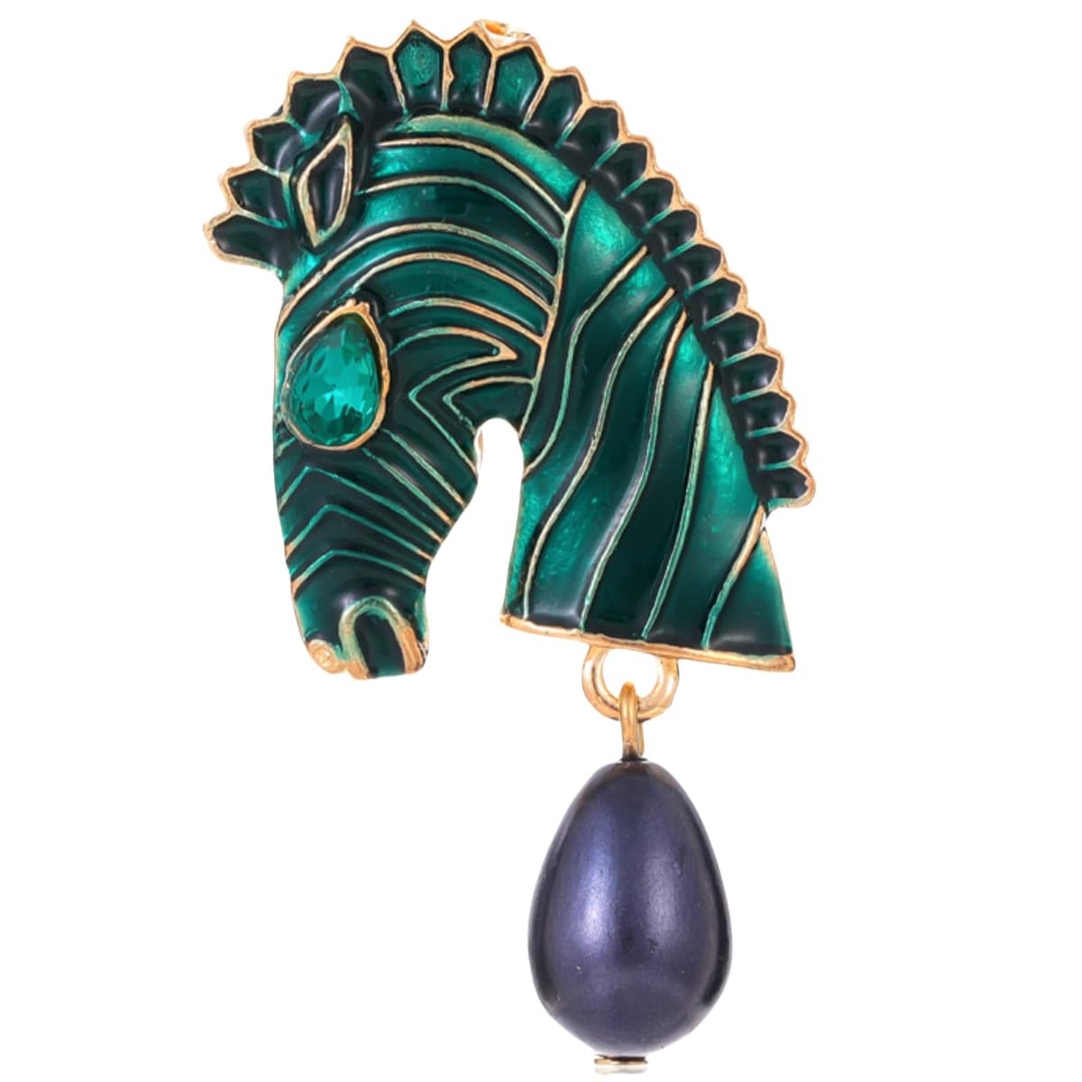 FAIRYGATE Rhinestone Brooch Clothing Jewellery Accessories Fashion Elegant Shiny Crystal Teardrop Brooches Wreath Pendent Lapel Pin，B36 — view 34