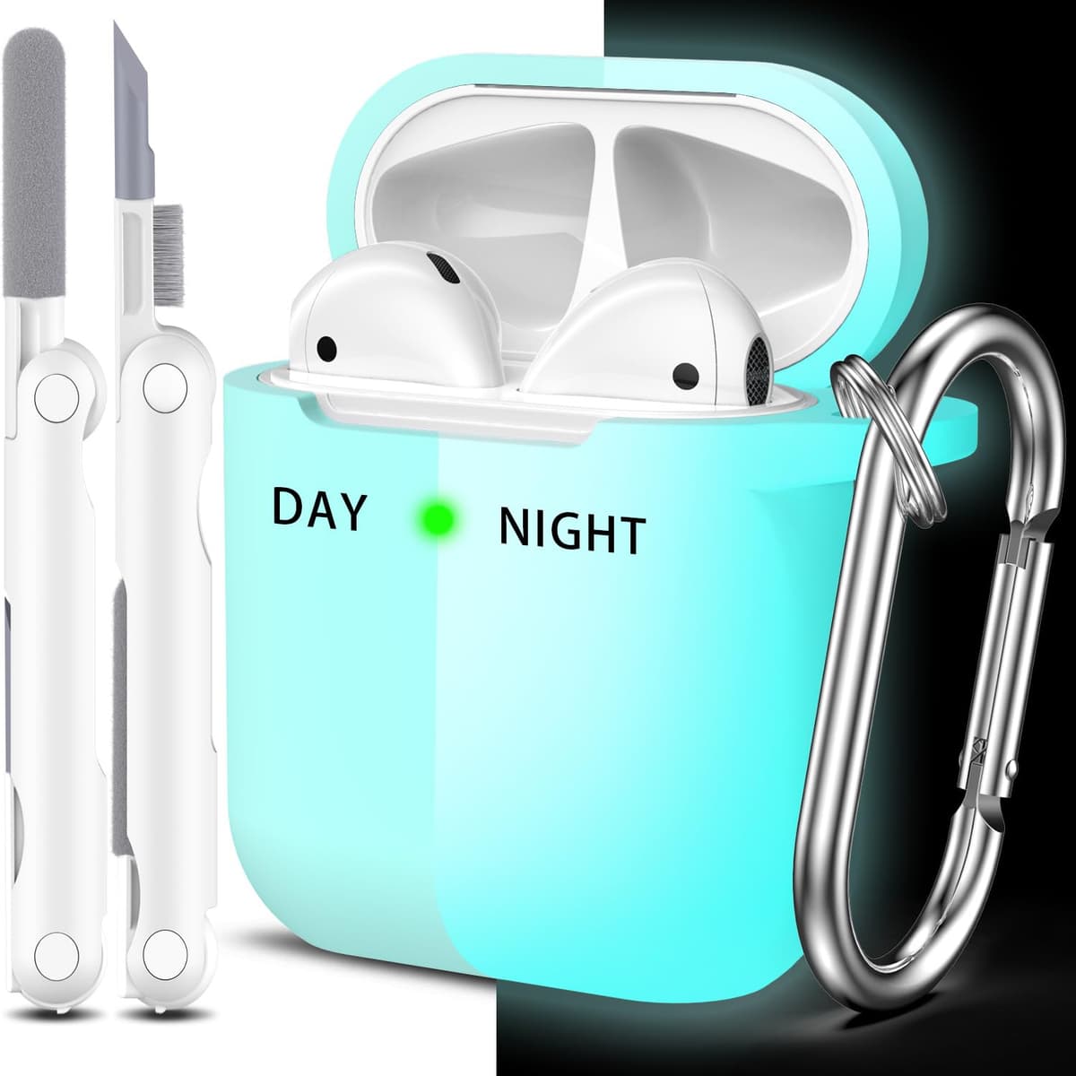 R-fun Funda para AirPods 4 con Kit de Limpieza, Case de Silicona Suave con Llavero, Funda Protectora Completa para Hombres y Mujeres, Compatible con Apple Latest Airpods 4th, Rojo — view 29