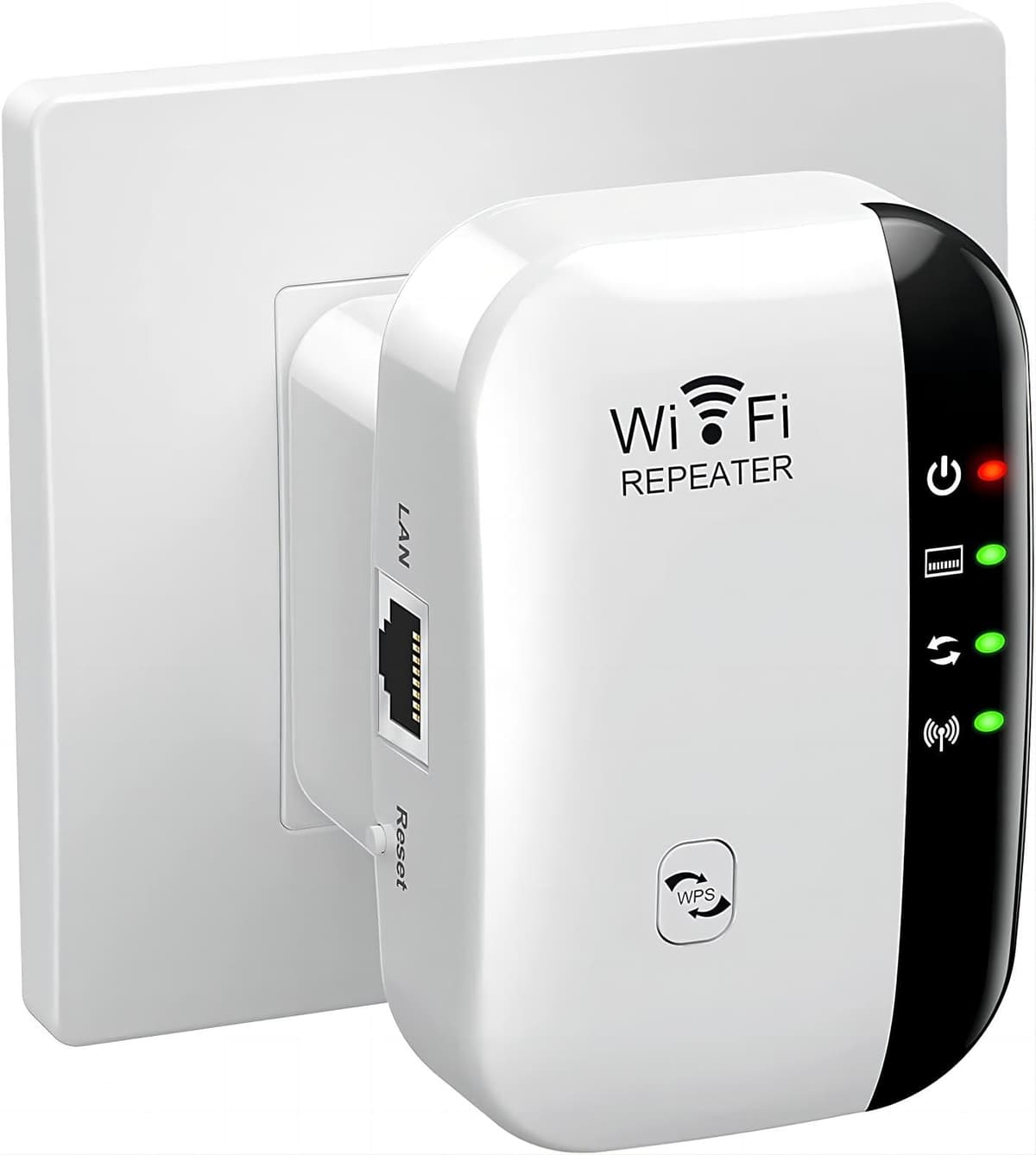 2026 WiFi Extender, WiFi Booster, WiFi Repeater, Covers Up to 3000 Sq.ft and 45 Devices, Internet Booster - with Ethernet Port, Quick Setup, Home Wireless Signal Booster, UK plug (White)
