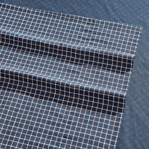 Nautica – Full Size Sheet Set, Crisp Cotton Percale Bedding with Matching Pillowcases, Lightweight & Breathable Bed Sheets, Deep Pocket, College Dorm Room Essentials (Reece Plaid Blue)