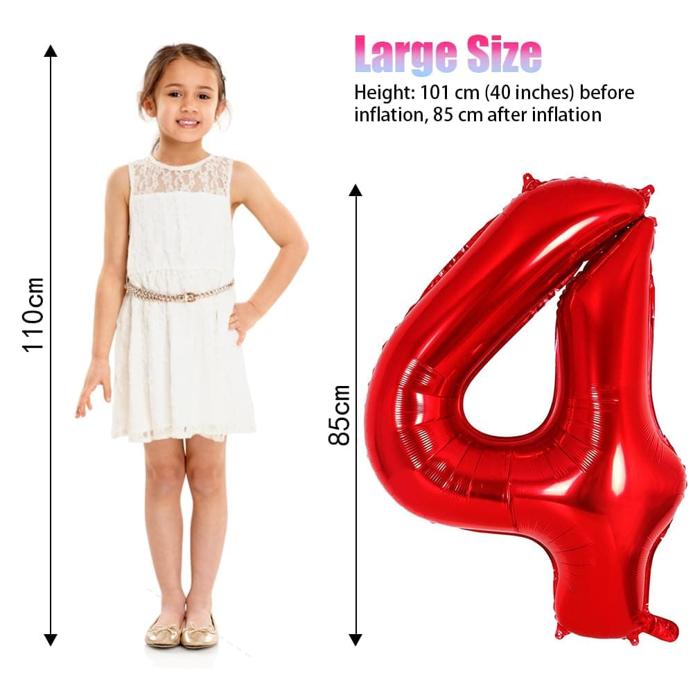 Foil Globo Número 5 Azul 40" (101cm), Inflable Helio o aire, Gigante Numeros 0-9, 10-19, 20-29, 30-100, Grande Globos Decoración para La Boda Aniversario y Cumpleaños Fiestas — view 643