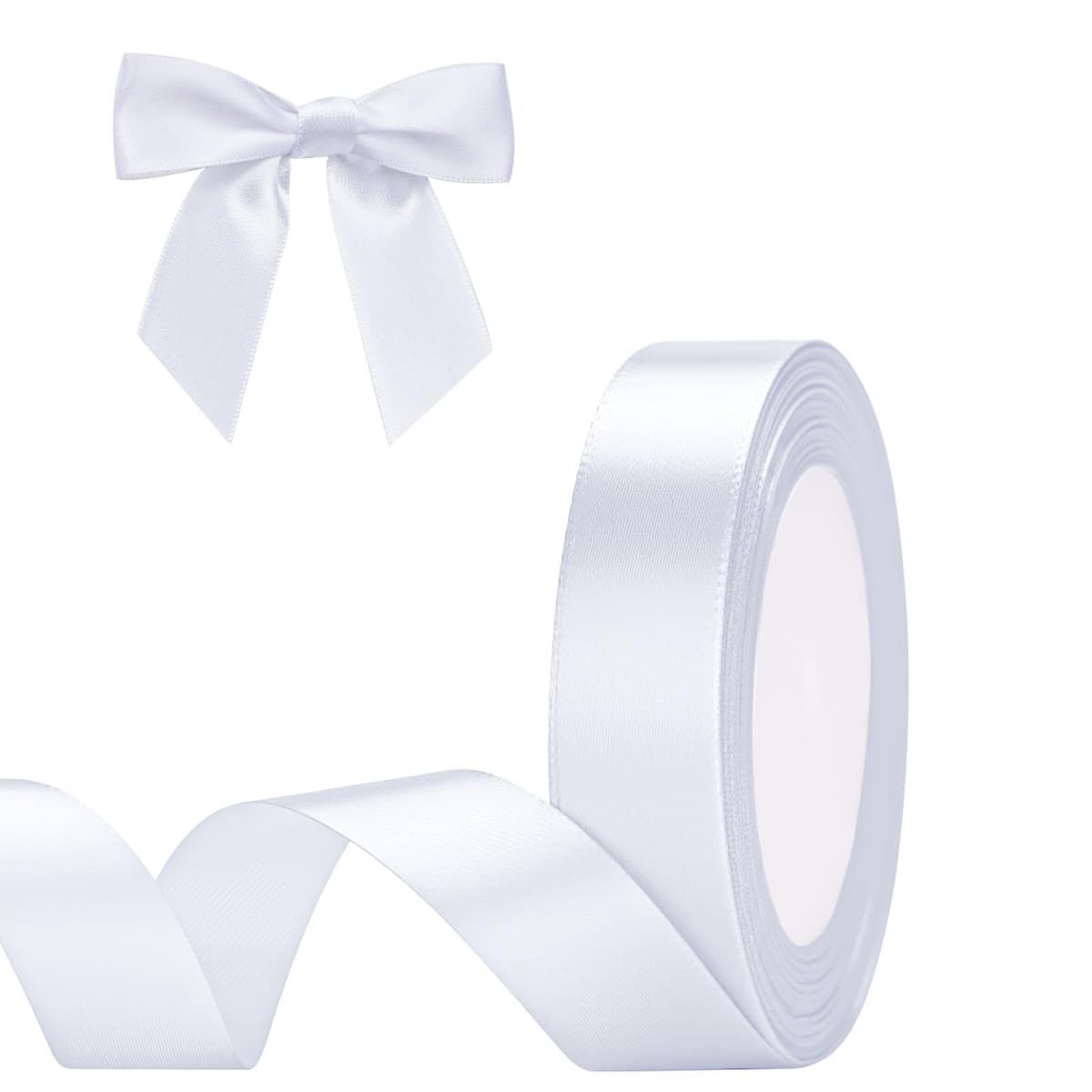 G2PLUS Baby Pink Satin Ribbons 10mm: Thick Fabric Gift Wrap Ribbons for Crafting, Party Decoration, 22m — view 43