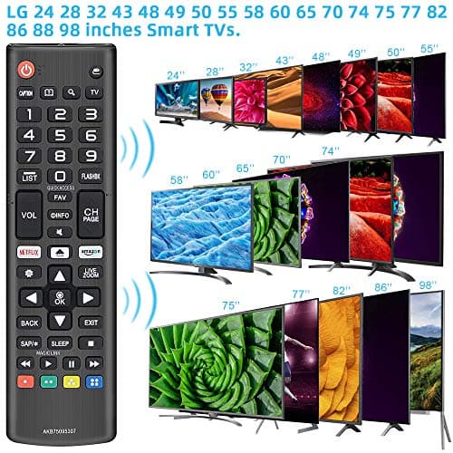 Universal Replacement for All LG Remote Control Smart TV OLED LCD LED HDTV 3D 4K Smart TVs AKB75095307 32LJ550B 43UJ6300 55LJ5500 55UJ6050 AKB75375604 AKB74915305 — view 2