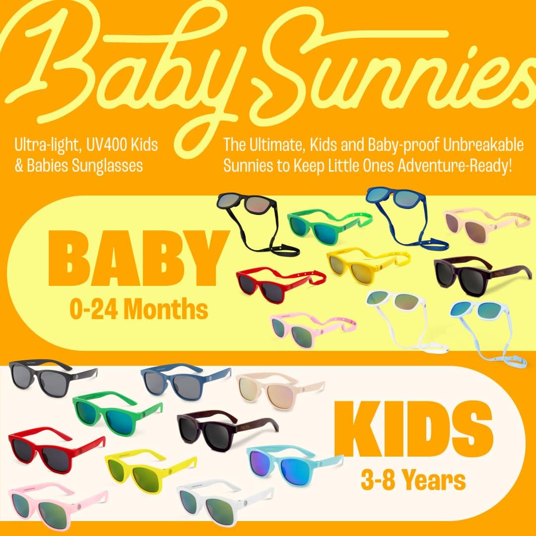 BABY SUNNIES Gafas de sol para bebé con correa, irrompibles y flexibles, para bebés de 0 a 24 meses — view 8