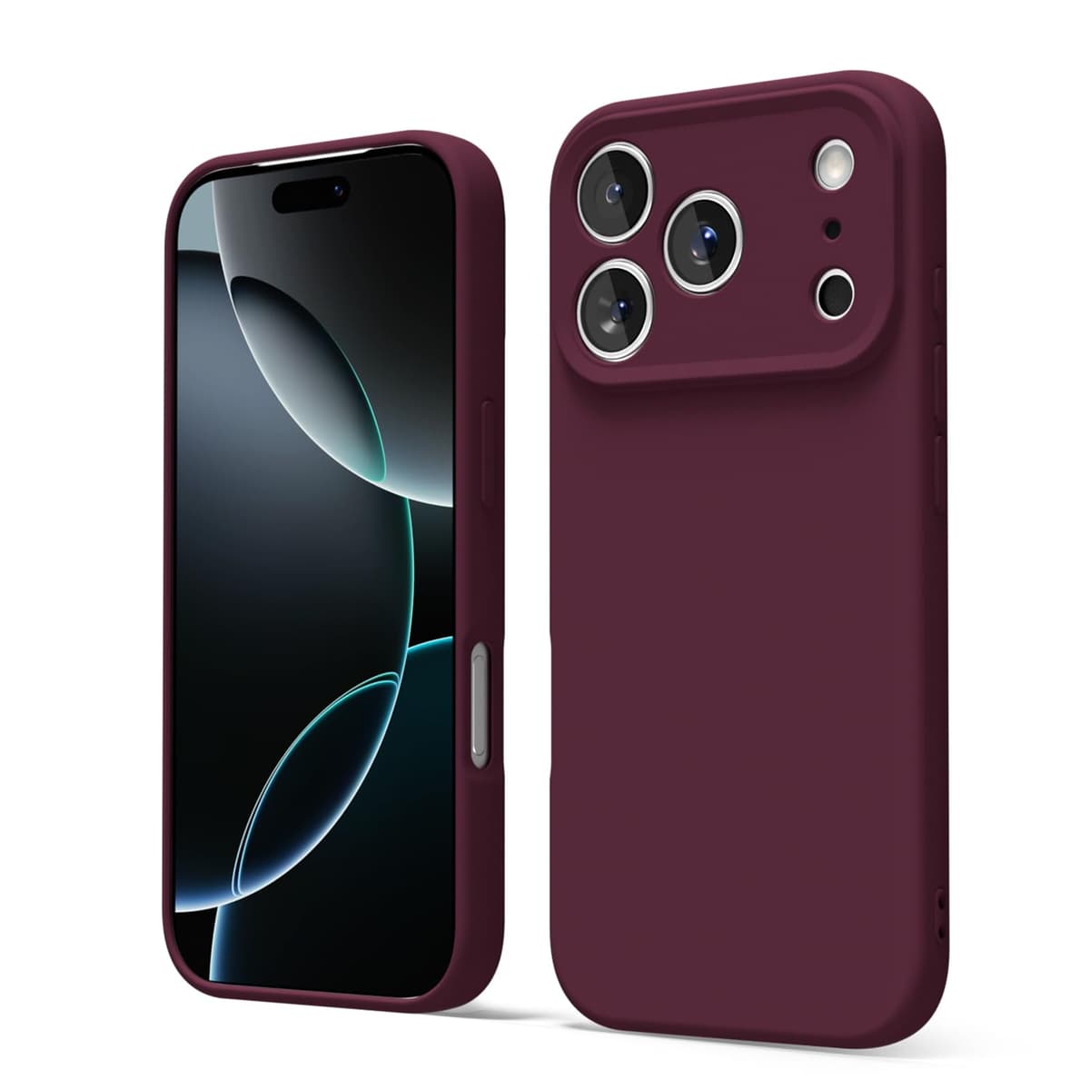 oakxco for iPhone 17 Pro Max Phone Case Liquid Silicone, Cute Thin Slim Grip Soft Rubber Gel for Women Men, Smooth Matte TPU Plain Solid Color Girly Simple Case with Camera Cover, Light Pink — view 51