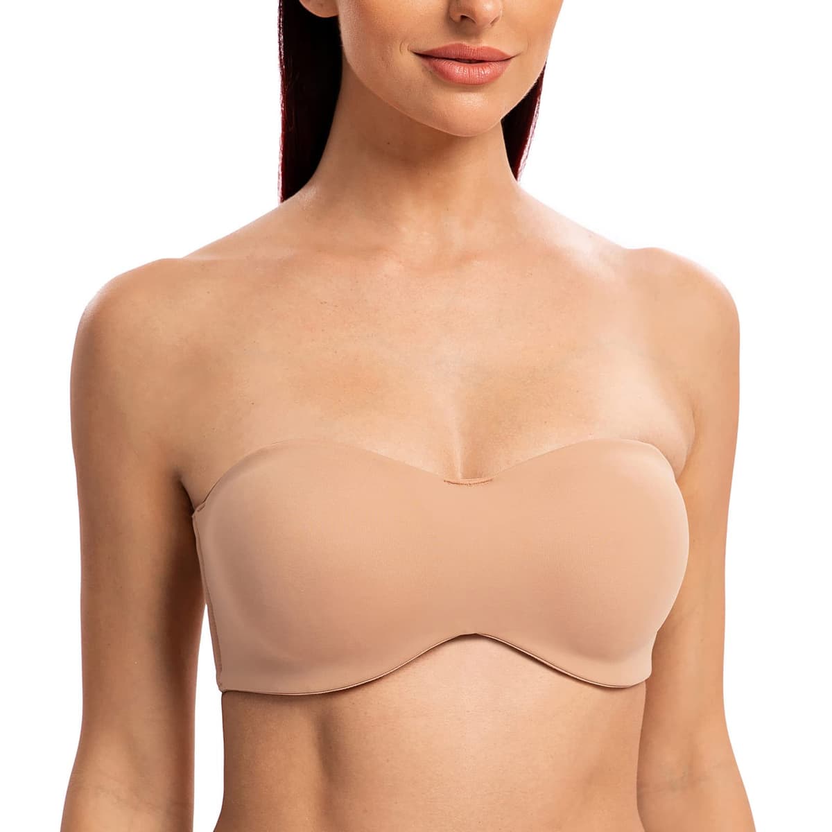 MELENECA Women's Strapless Minimizer Multiway for Large Bust Unlined Seemless Underwire Bandeau Bra