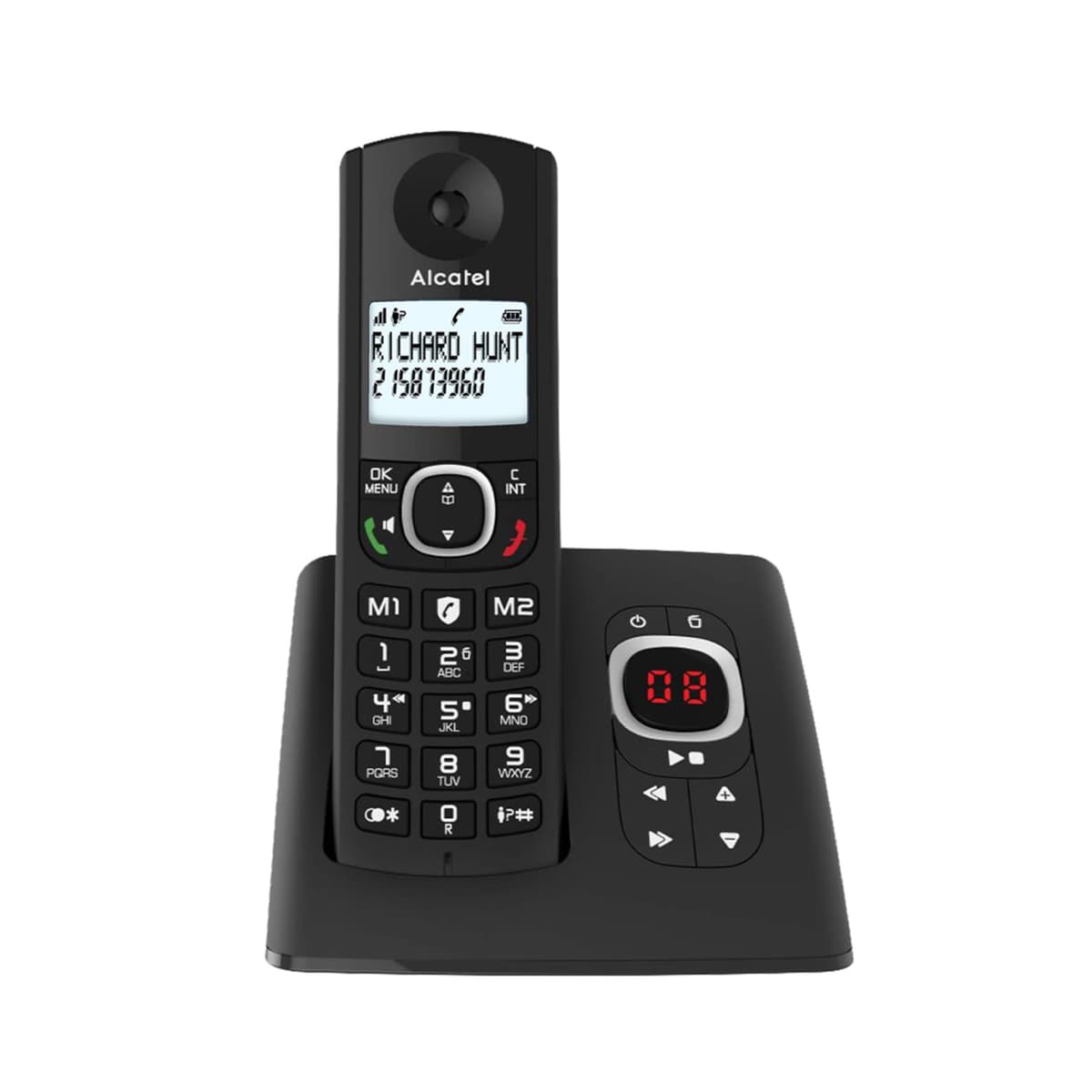ALCATEL F530 Voice Trío - Teléfono inalámbrico DECT con contestador automático - Gran Pantalla retroiluminada - Altavoz - Bloqueo de Llamadas - 2 Teclas de Memoria Directa - 3 terminales - Negro — view 11