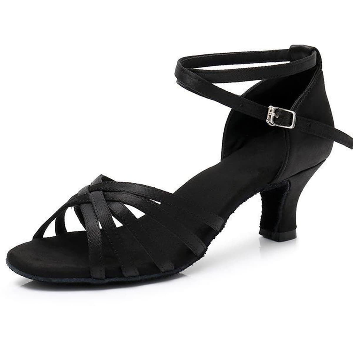 Rosefinch Zapatos de Danza Latina para Mujer Negro Profesional Zapatos de Baile de salón de Fiesta de Salsa de Baile práctica de Rendimiento Zapatos tamaño — view 31