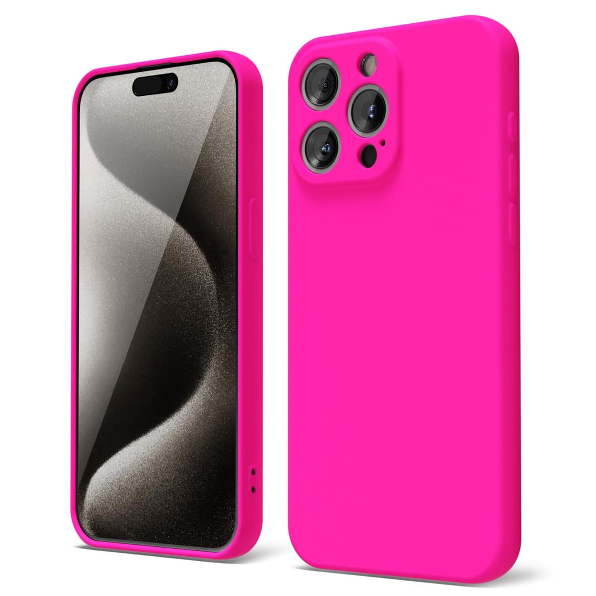 oakxco for iPhone 17 Pro Max Phone Case Liquid Silicone, Cute Thin Slim Grip Soft Rubber Gel for Women Men, Smooth Matte TPU Plain Solid Color Girly Simple Case with Camera Cover, Light Pink — view 1070