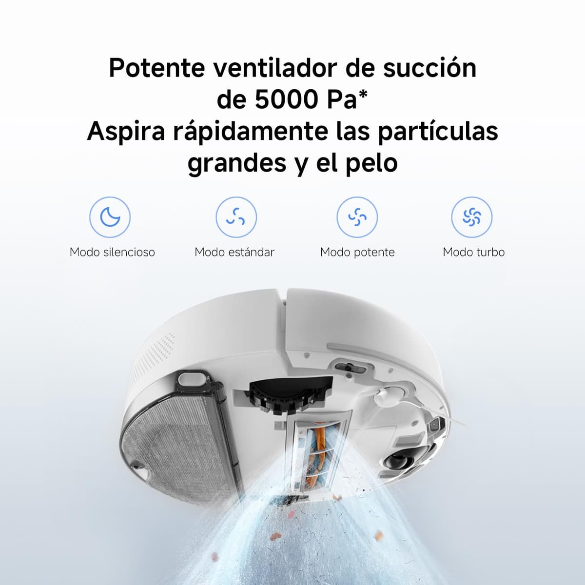 XIAOMI Robot Vacuum S40C, Aspirador y fregona 2 en 1, 5000Pa de succión, navegación Inteligente LDS, Recarga automática, Compatible con Suelos Duros y alfombras de Pelo Corto — view 3