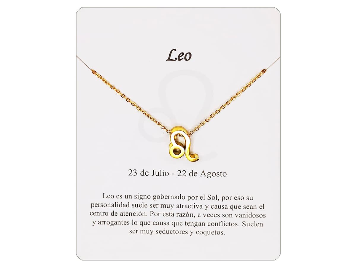 Collar Signo Zodiaco Acero Inoxidable hermosa Tarjeta Significado Signo Zodiacal Colgante Horóscopo Para mujer Regalo Cumpleaños — view 29