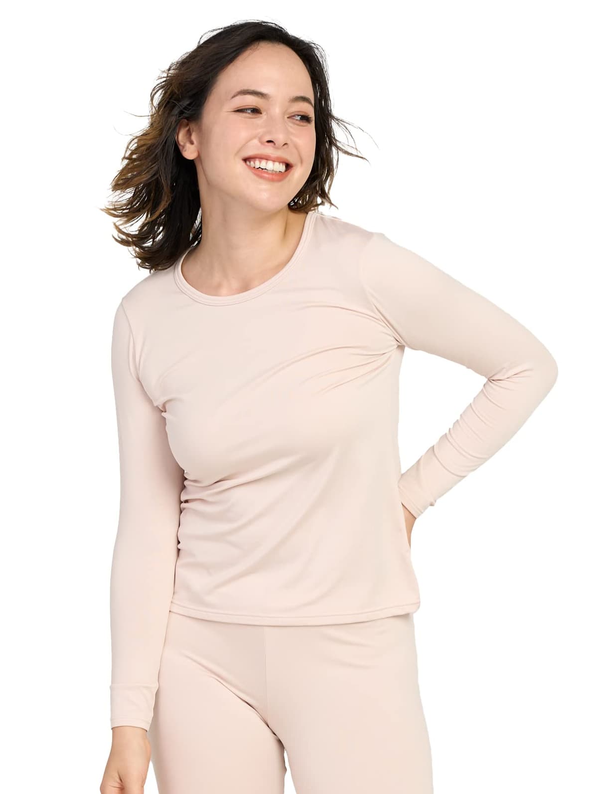 LAPASA Camiseta Termica Manga Larga Mujer (Pack de 1 & 2) Extra Cálido Camisa Interior Thermal Top Baselayer Frío Extremo Elastico Montaña Esqui Deporte Invierno L15/L39/L42 — view 16