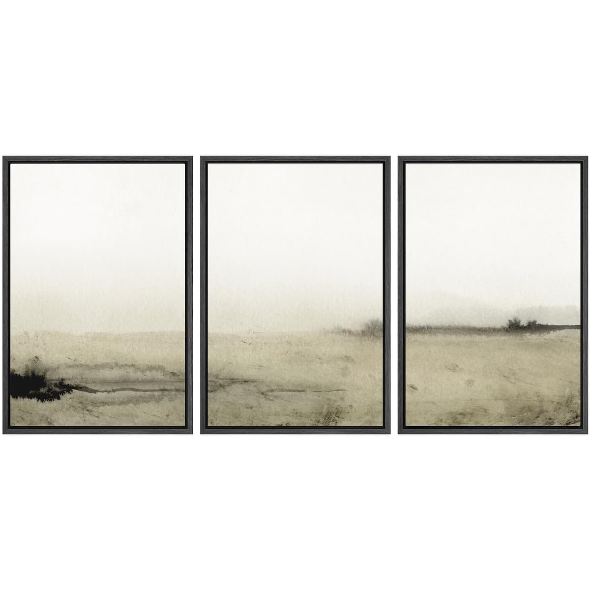 SIGNWIN Framed Canvas Print Wall Art Set Coastal Serenity Abstract Seaside Illustrations Modern Art Decorative Rustic Calm/Zen for Living Room, Bedroom, Office - 24"x36"x3 Natural — view 131