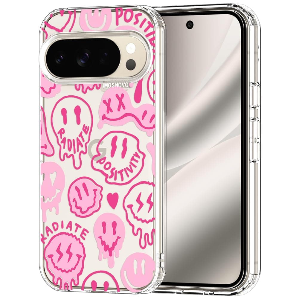 MOSNOVO Case for Google Pixel 9 & Pixel 9 Pro, [Buffertech 6.6ft Military-Grade Drop Protection] [Anti Peel Off Tech] Clear TPU Bumper Phone Case Cover Design - Eucalyptus — view 68