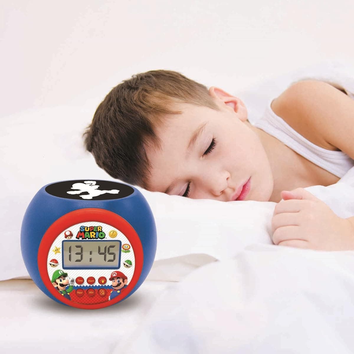 LEXIBOOK - Nintendo Super Mario Reloj Despertador con proyector con función de repetición y Alarma, luz Nocturna con Temporizador, Pantalla LCD, batería, RL977NILXB — view 5