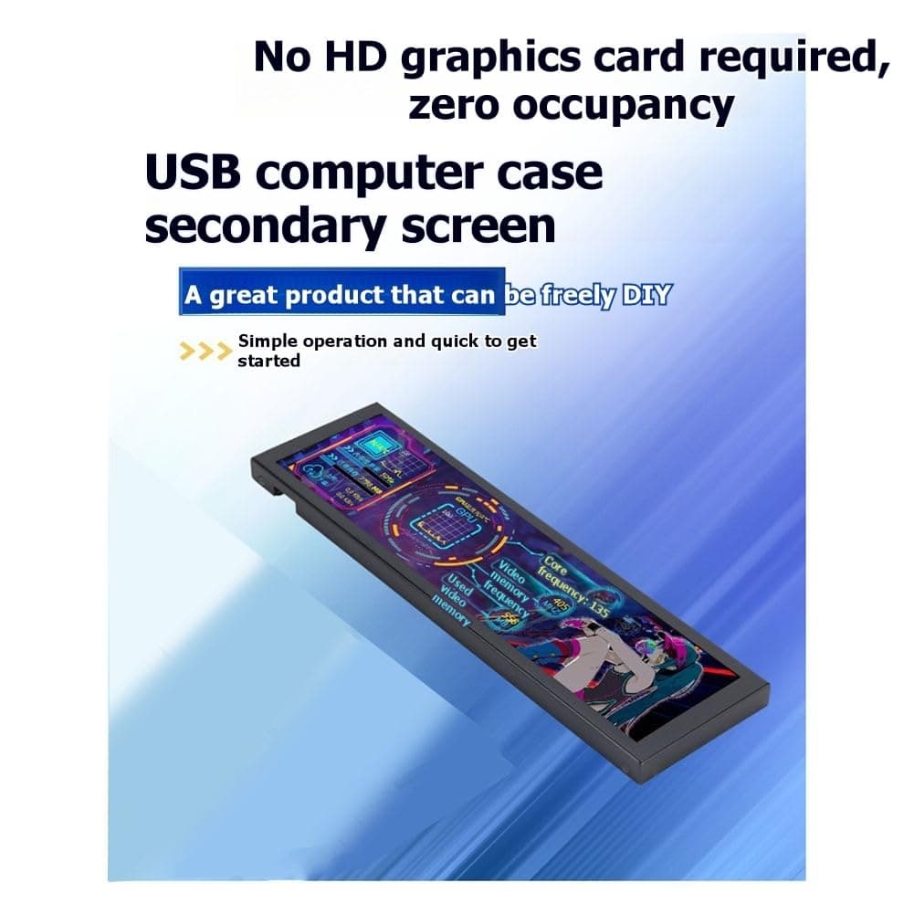 Pantalla Secundaria Turing Smart de 9.2 Pulgadas IPS USB, Monitor de Computadora para PC con CPU, GPU y RAM para Monitoreo y Visualización. — view 3