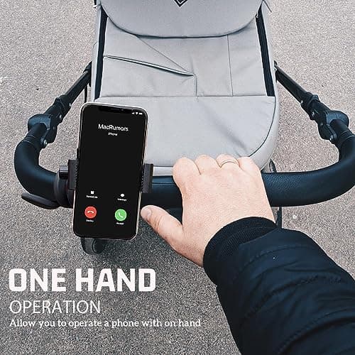 Portable Phone Holder Stand for Bed, Stroller, Desk, Car with Gooseneck Flexible Arm - Stable, Secure & Adjustable Fit on Treadmill, Wheelchair, Tree for GoPro & Cell Phones Used at Home, Work, Travel — view 2