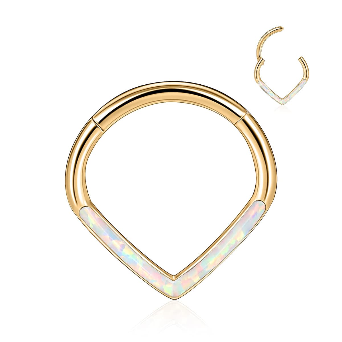 AROWRO 16G Septum & Daith Jewellery - 316L Surgical Steel Septum Rings, Daith Earrings, Nose Rings, Clicker, Rook, Helix, Lobe, Cartilage Piercing Jewellery — view 19