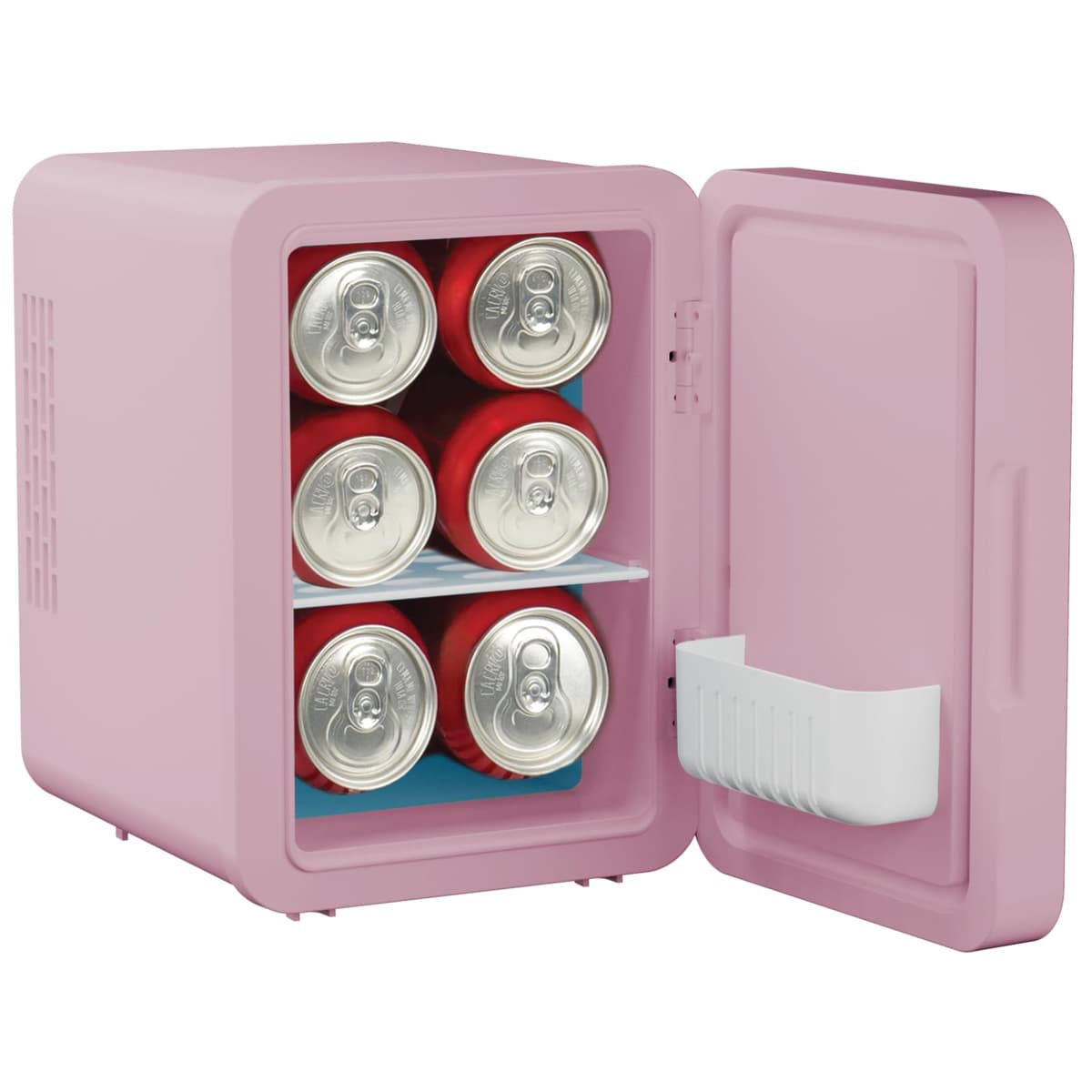 ELLE Mini Cooler with LED Makeup Mirror 4L Portable Cooler Pink (Pink) — view 5
