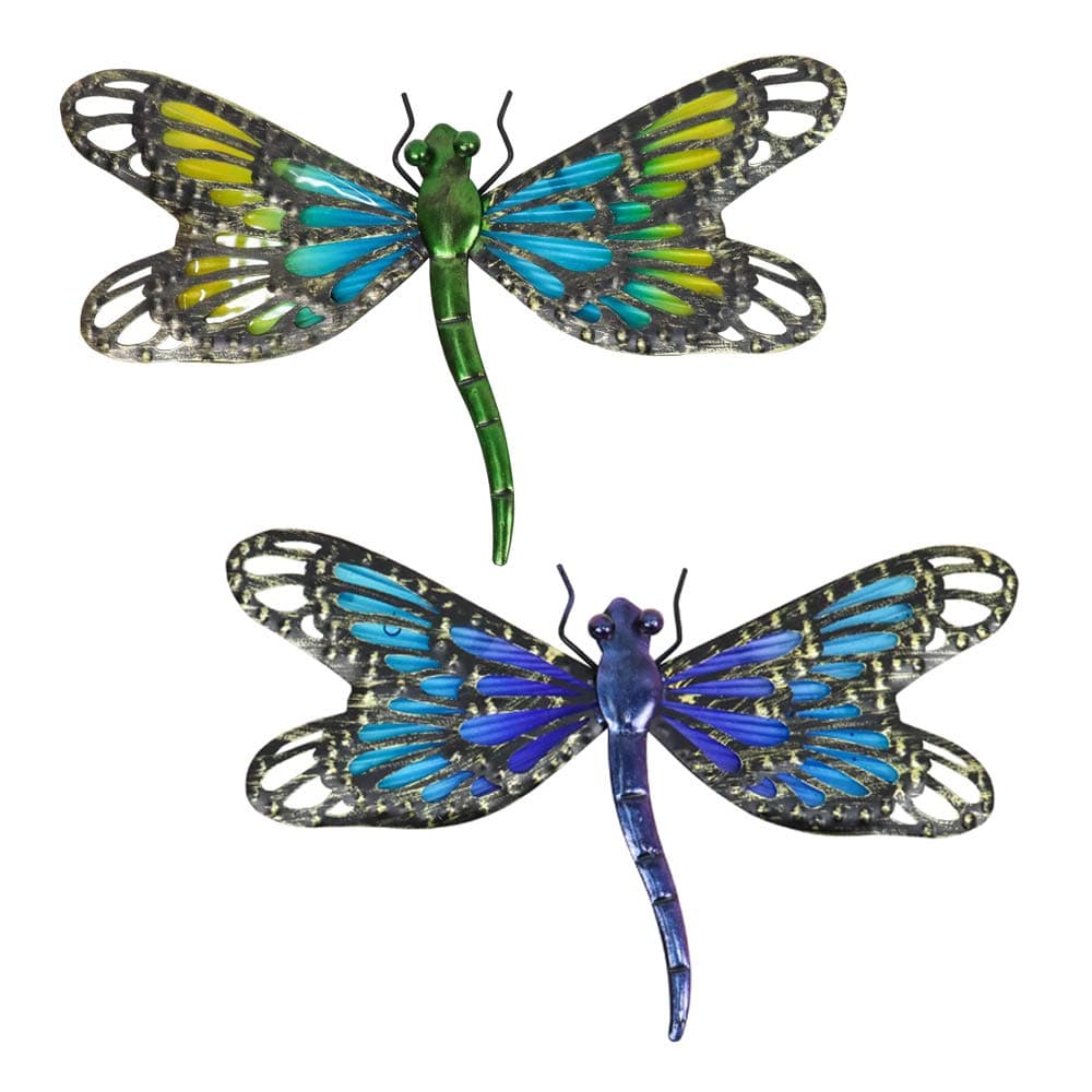 HONGLAND Metal Gecko Wall Art 2 Pack 15 Inch Lizard Outdoor Decor Hanging Glass Sculpture Decoration for Garden Fence Home — view 20