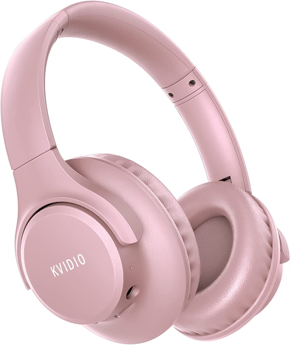 KVIDIO Bluetooth Headphones Over Ear, 65 Hours Playtime Wireless Headphones with Microphone, Foldable Lightweight Headset with Deep Bass,HiFi Stereo Sound for Travel Work PC Cellphone (Black) — view 10