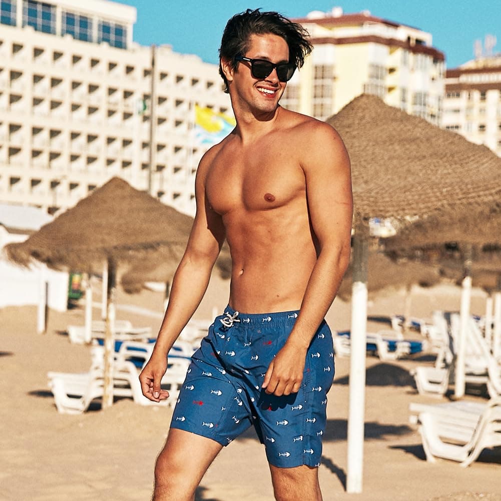 MAAMGIC 2 en 1 Bañador con Forro de Compresión con Cremallera Hombre Shorts de Baño Shorts de Playa Traje de Baño para Natación Secado Rápido para Vacaciones — view 2