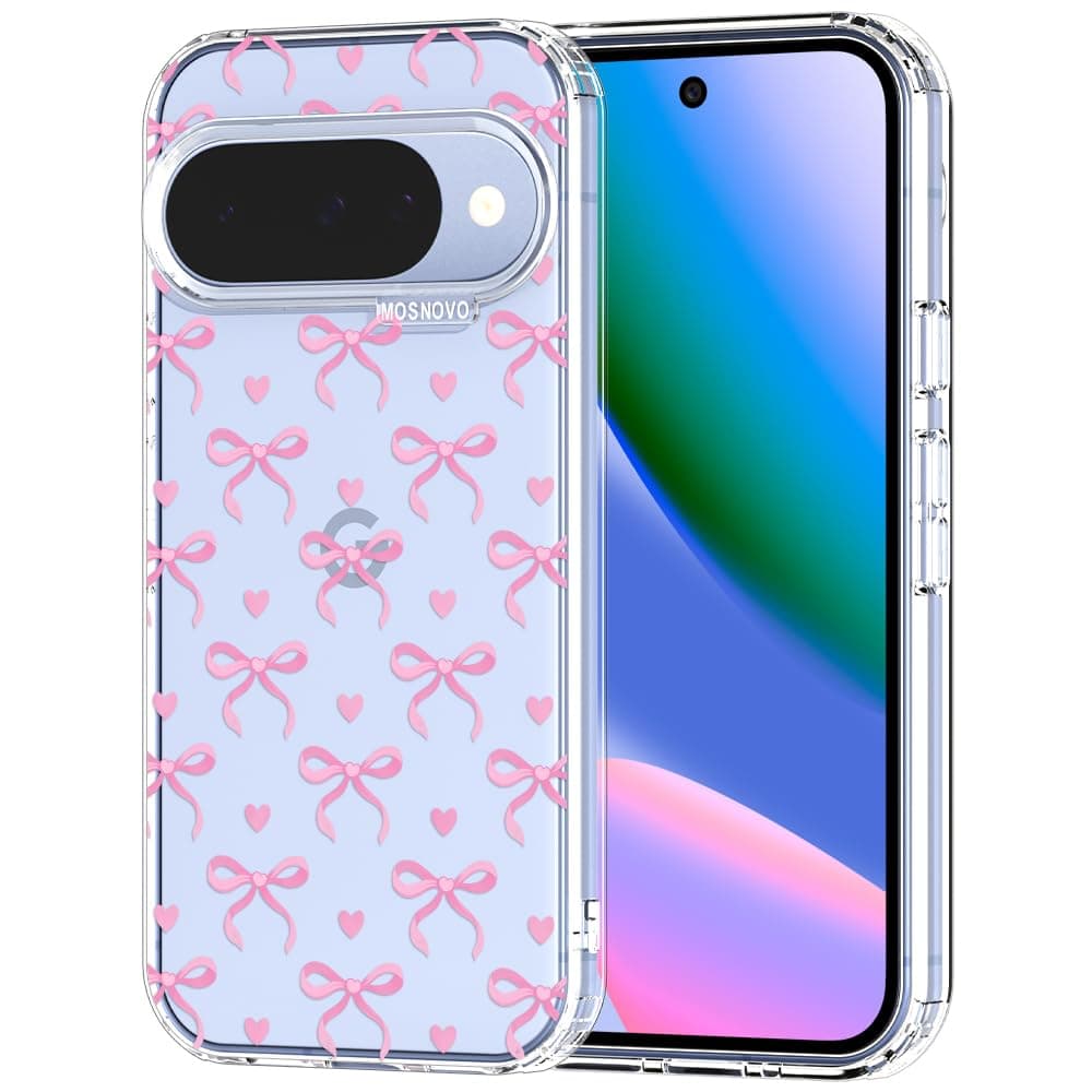 MOSNOVO Case for Google Pixel 9 & Pixel 9 Pro, [Buffertech 6.6ft Military-Grade Drop Protection] [Anti Peel Off Tech] Clear TPU Bumper Phone Case Cover Design - Eucalyptus — view 129