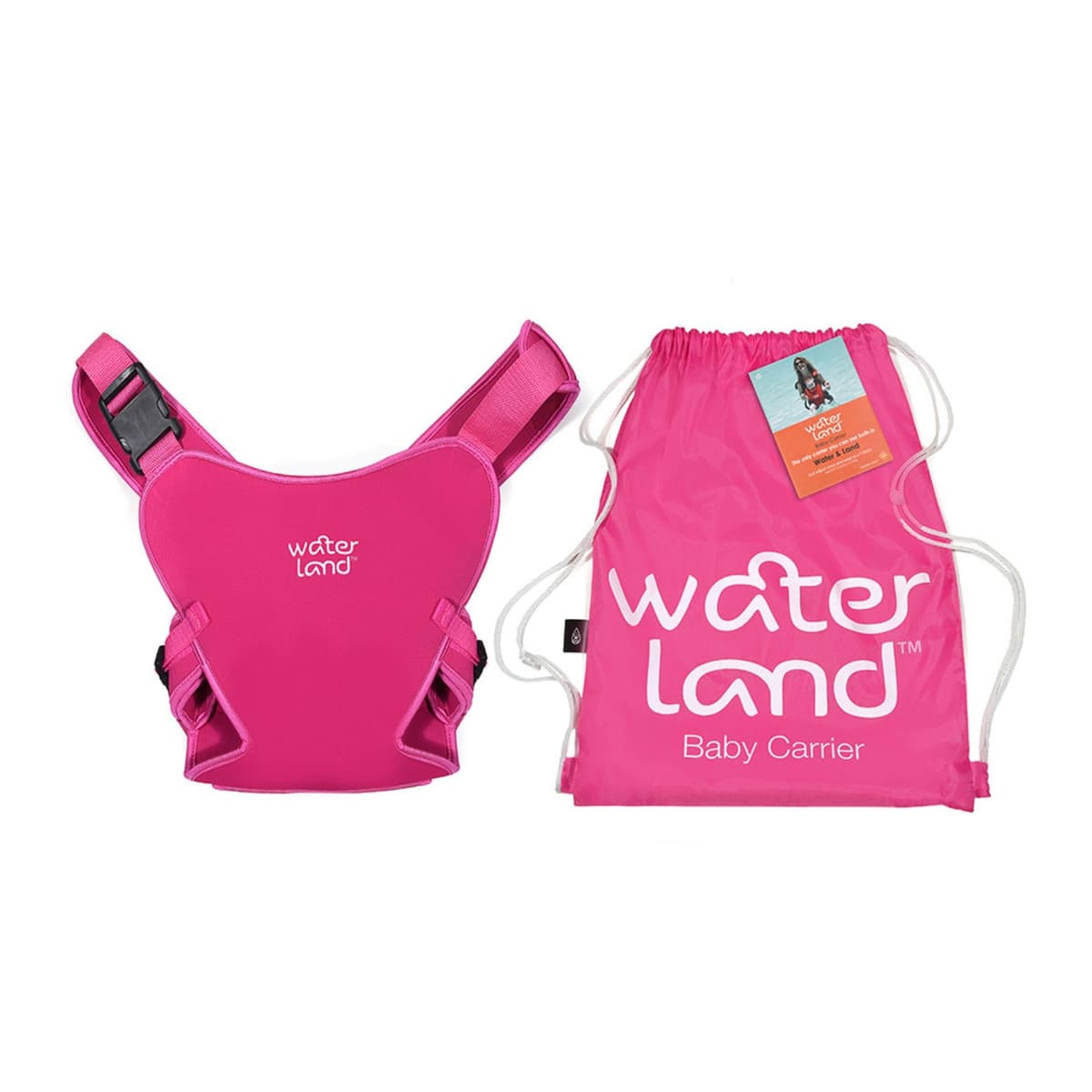 WaterLand Baby Carrier Innovative Carrier Seat for Water and Land Black - Waterproof Chest Strap for Toddlers with Adjustable Straps, Lightweight Carry Seat for Pool and Beach — view 3