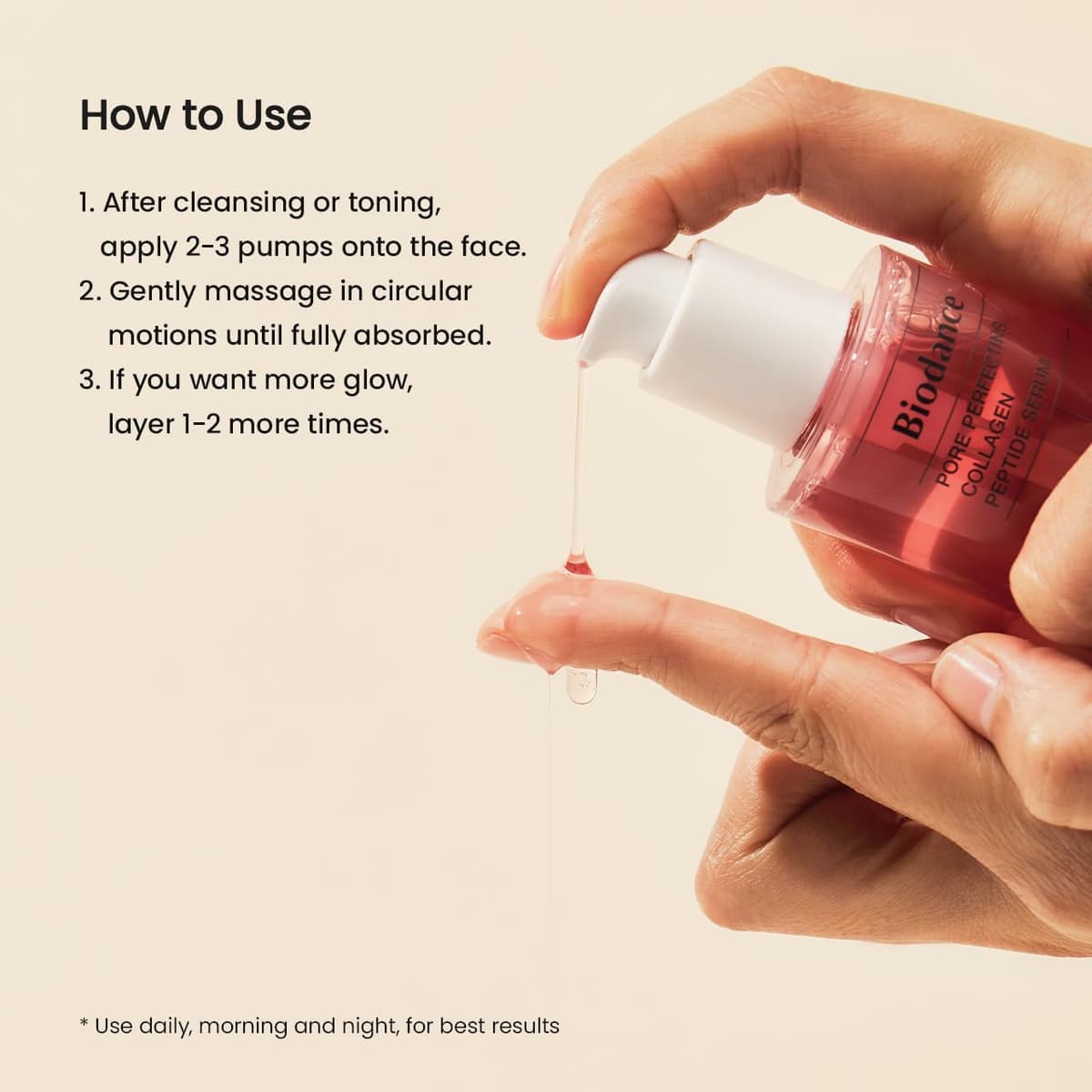 BIODANCE Sérum de Colágeno y Péptidos (30ml) - Efecto Firmeza y Reductor de Poros - Prebase de Maquillaje Hidratante y Iluminadora - K-Beauty Serum Facial Coreano | 1.01 fl.oz x 1 ea — view 7