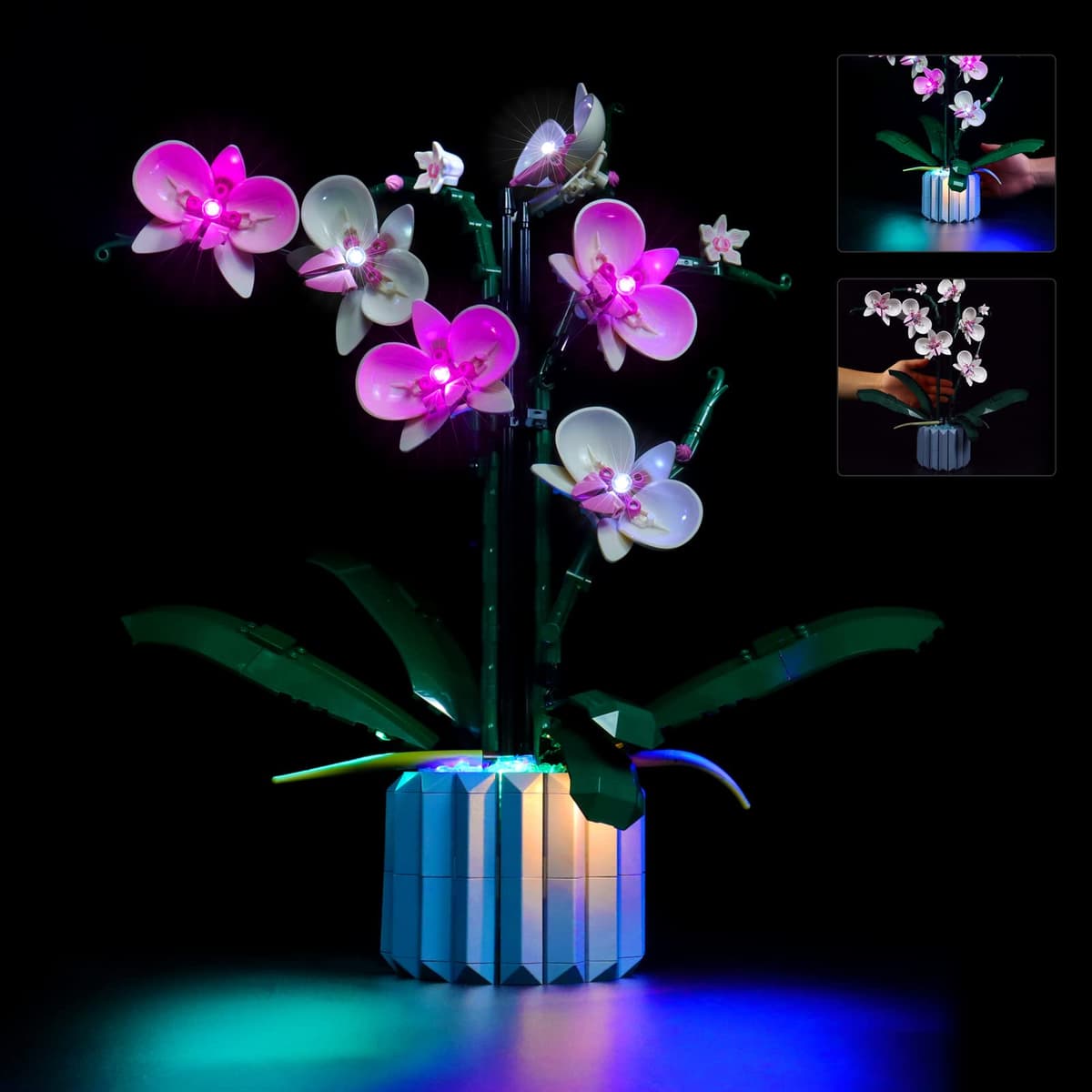 BrickBling Juego de Luces LED Compatible con Lego 10311 Orquídea Botánica Set (solo luces, no incluye bloque de construcción), versión de control