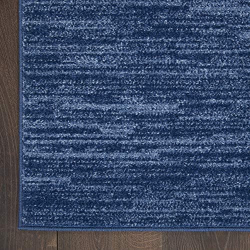 Nourison Essentials Indoor/Outdoor Navy Blue 2' x 6' Area Rug, Easy Cleaning, Non Shedding, Bed Room, Living Room, Dining Room, Backyard, Deck, Patio (2x6) — view 4