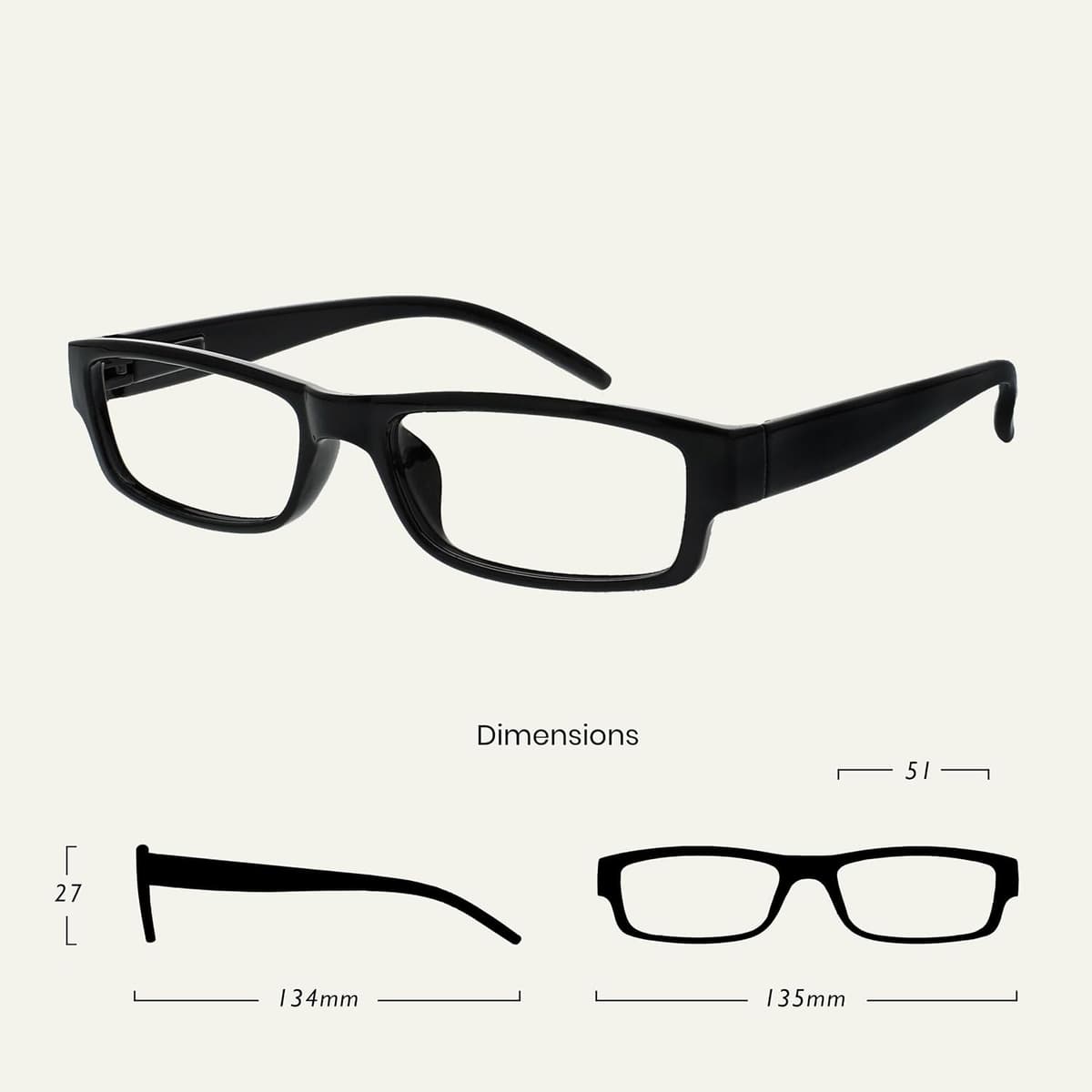 OPULIZE Ace Gafas De Lectura Negro Ligero Cómodo Lectores Valor Pack 2 Hombres Mujeres RR32-1 +2,00
