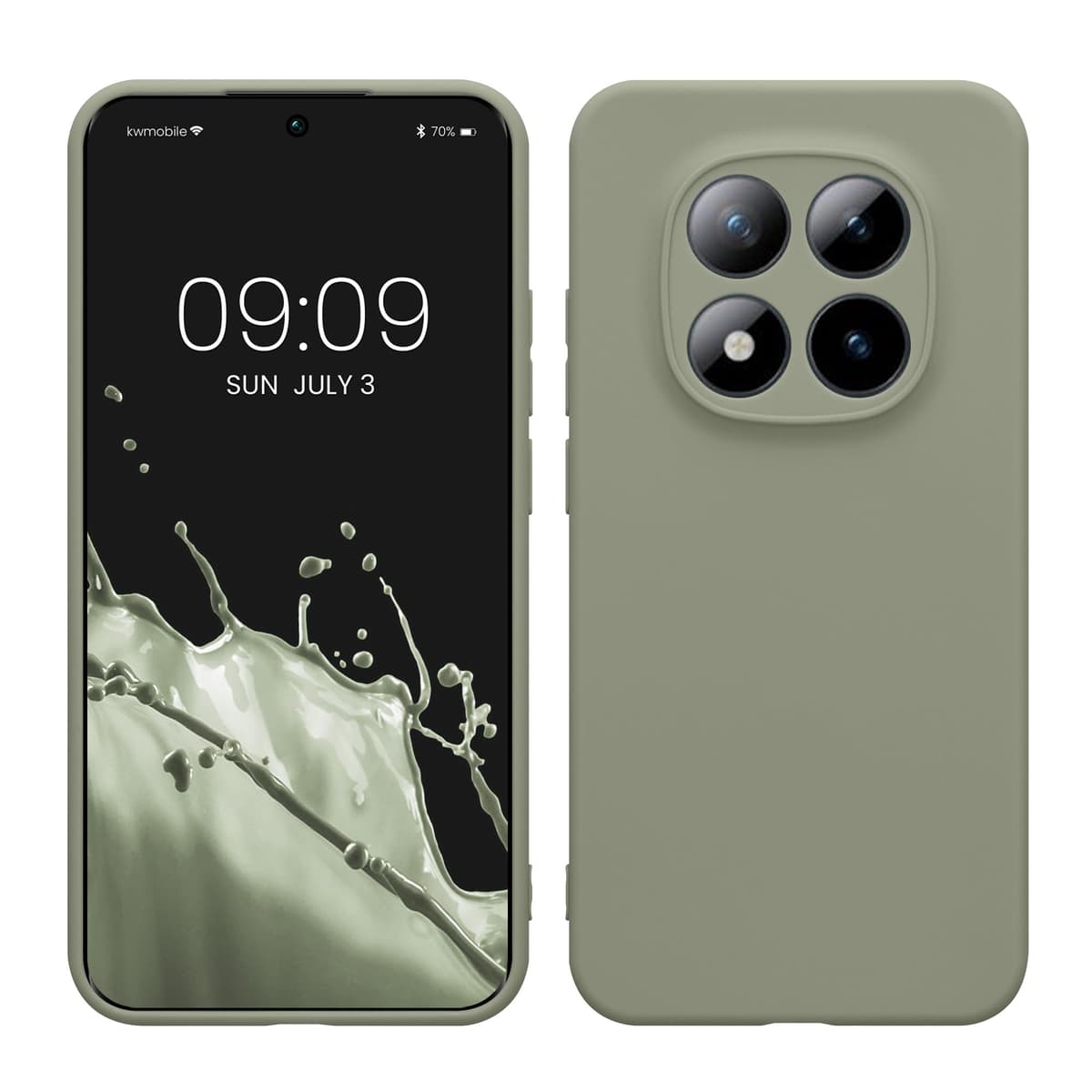 kwmobile Carcasa Compatible con Xiaomi Redmi Note 14 Pro 5G / Poco X7 Funda - Funda Ultrafina de TPU con Bordes elevados - Lavanda Metalizado — view 394