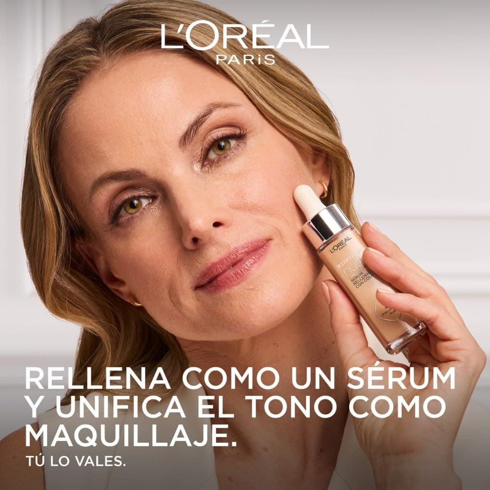 L’Oréal Paris Accord Parfait, Sérum Con Color Rellenador, Con Ácido Hialurónico Puro 1% y 7% de Glicerina, Acabado Natural, Piel Más Lisa y Luminosa, Accord Parfait Serum, Light Medium (3-4) — view 2