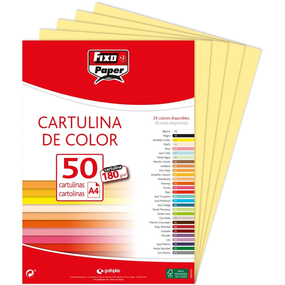 Fixo Paper 11110470 - Pack de 100 – Cartulina blanca A4, 180g — view 25