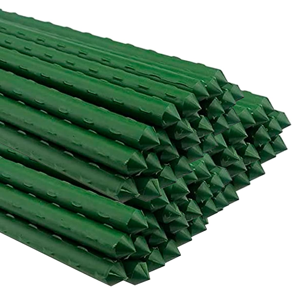 AC – Pack de 48 Tutores de Acero Plastificado para Plantas – Ideal para el Cuidado de Las Plantas – Varilla para el Cuidado de Las Plantas y Arboles (48 uds Ø 1,6 x 180 cm)