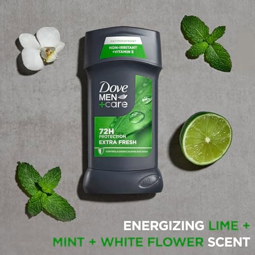 Dove Men+Care Extra Fresh Men's Antiperspirant Deodorant Stick Extra Fresh Twin pack With 72-hour sweat & odor protection with 1/4 Moisturizing Cream & Long-lasting Citrus Scent 2.7 oz — view 3