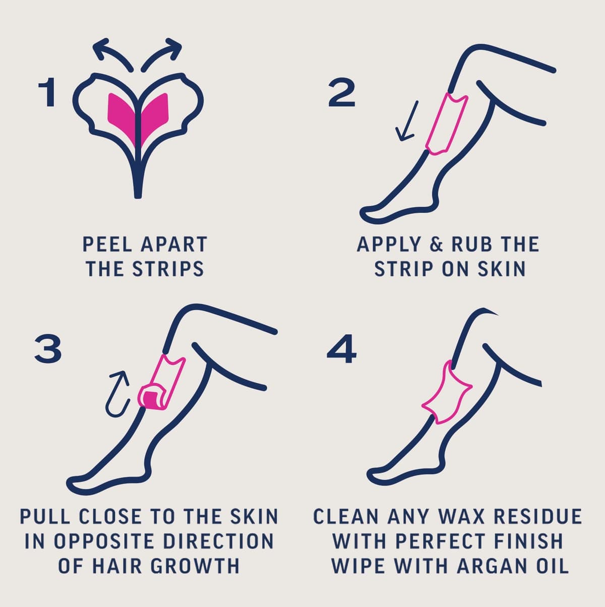 Veet Expert Cold Wax Strips, 40 Count + 4 Finish Wipes, Hair Removal Kit For Smooth Legs, Gentle Solution For Delicate Skin, Easy And Effective Use — view 4