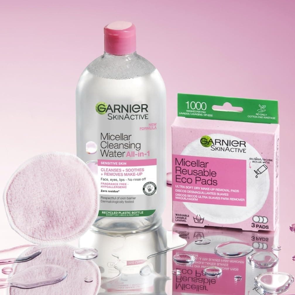 Garnier Micellar Cleansing Water, Gentle face Cleanser & Makeup Remover, Fragrance-Free, Vegan Formula, Suitable For All Skin Types, Even Sensitive, Skin Active, 400ml 400 ml (Pack of 1) — view 4