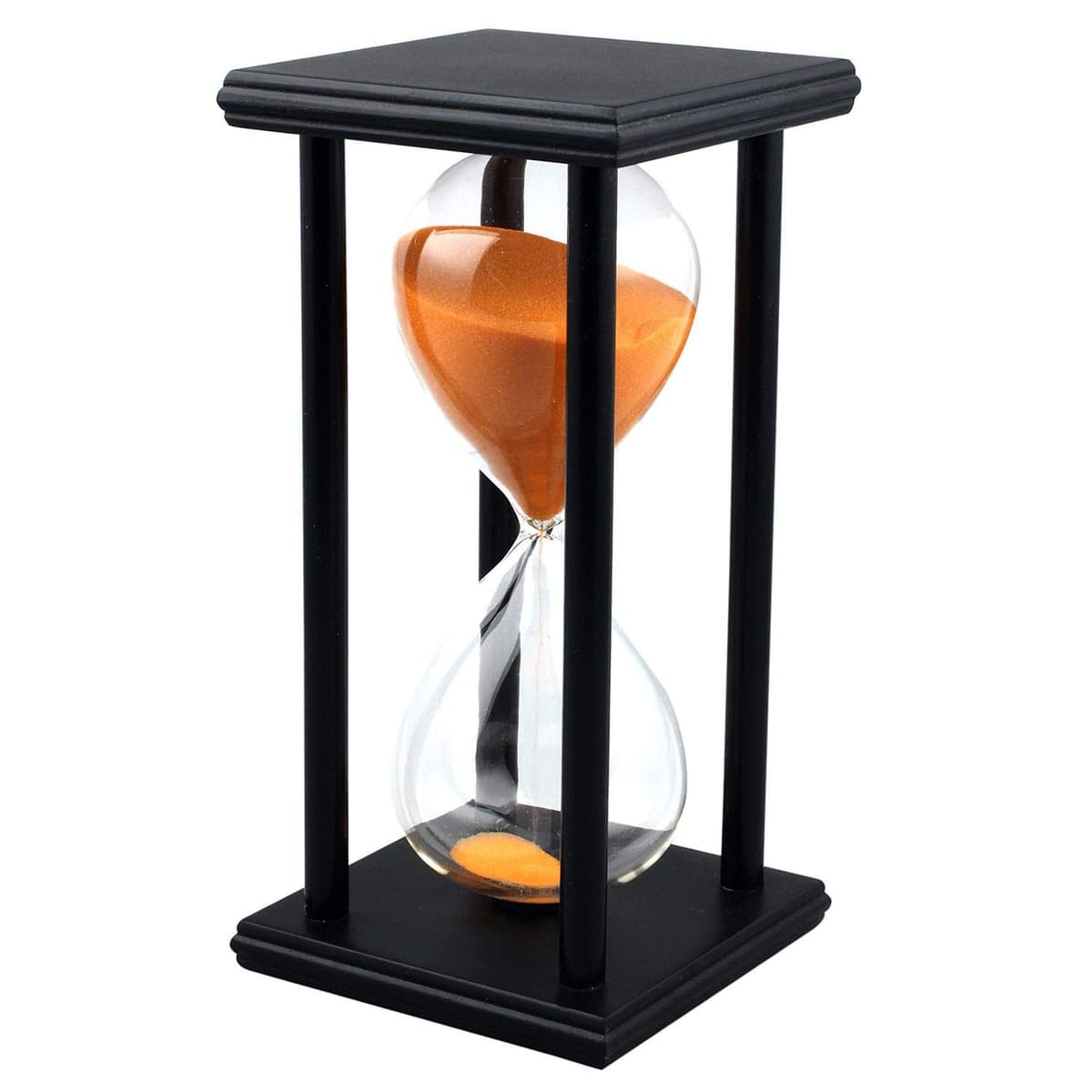 Lodunsyr Reloj De Arena 45 Minutos Timer Chico para Ornamento Restaurante Decoración Hogar Escritorio De Oficina Navidad Niña Reloj De Arena Temporizador 45 Min Hourglass Naranja
